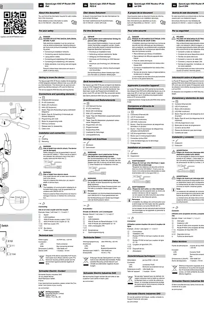 schneider施耐德SpaceLogic KNX IP 接口-安装和连接 (ZH)
